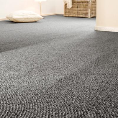 Teppichboden ANDIAMO "Bruce, Schlinge", grau (dunkelgrau), B:400cm H:4mm L:500cm, Kunstfaser, Teppiche, meliert. Breite 400 cm, Wohnzimmer, strapazierfähig & robust Image