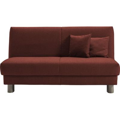 Schlafsofa ELL + ELL "Enny", rot, B:160cm T:100cm, Sofas, Liegefläche Breite 155 cm, Liegehöhe 45 cm, Füße alufarben Image