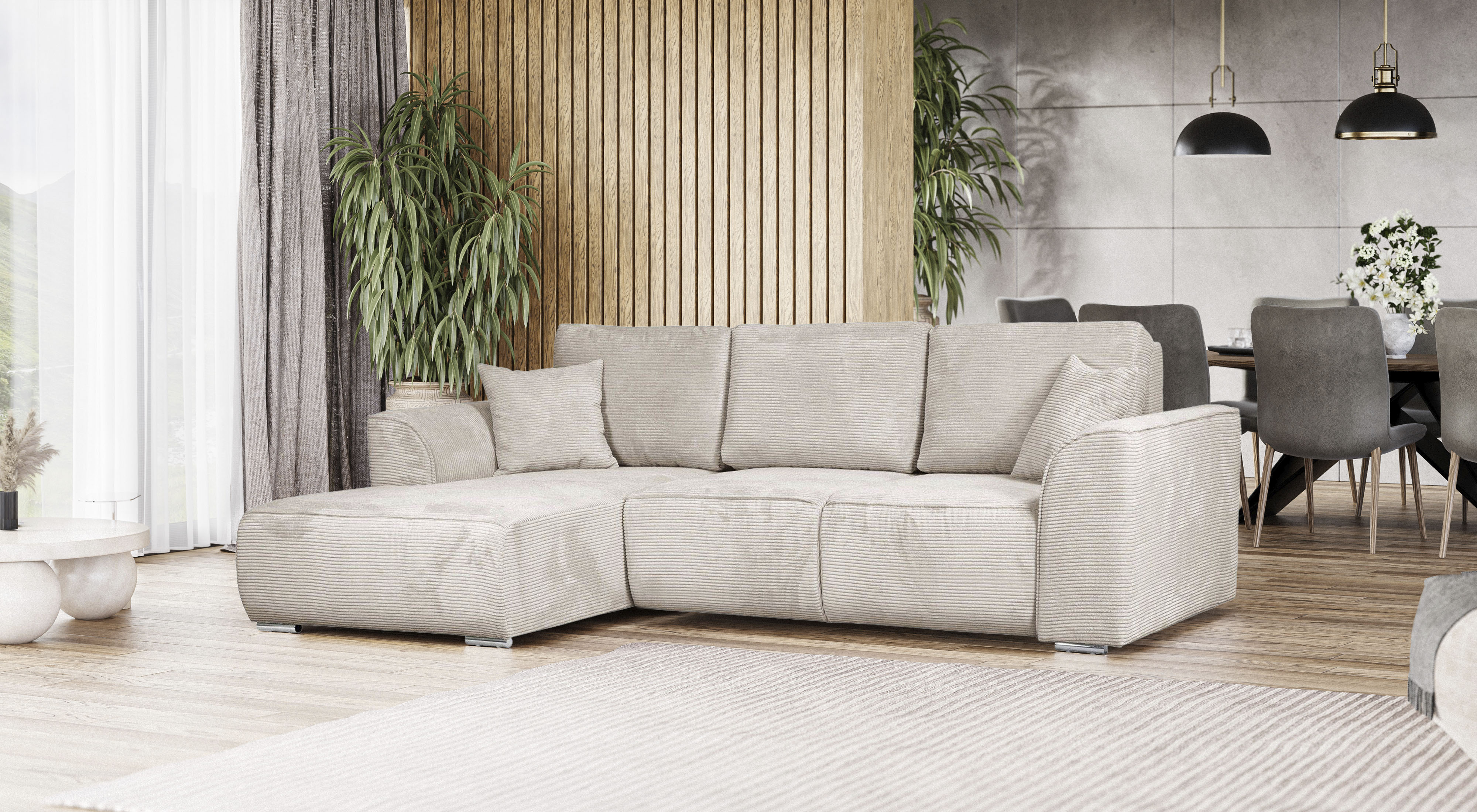 OTTO home "BEATRICE optionale Schlafsofa mit Bettkasten, B/T/H: 265/170/86 cm" L-Form, wahlweise auch mit Bettfunktion und Bettkasten