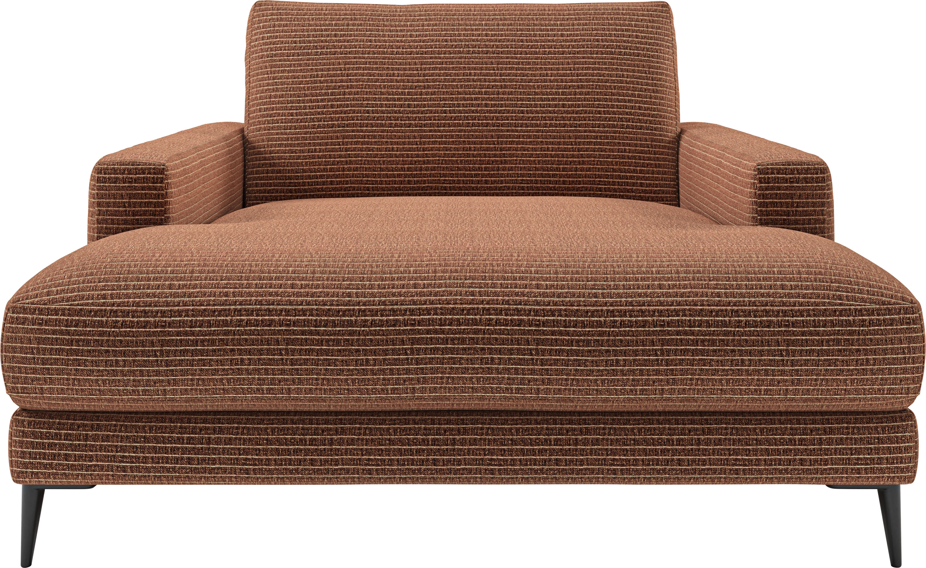 Chaiselongue INOSIGN "Downtown Loungemöbel zum Relaxen, B/T/H: 132/170/84 cm", braun (rost), B:132cm H:84cm T:170cm, 100% Polyester, Sofas, auch in Bouclé, Cord und Easy care - leicht mir Wasser zu reinigen