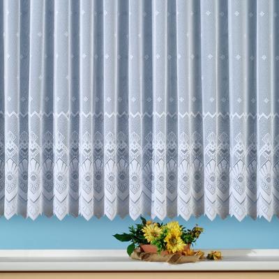 Gardine WECKBRODT "London" Gr. 25, weiß, B:900cm H:90cm, Jacquard, Polyester, Gardinen, Gardinenstore, Jacquard, Allover, Motiv, halbtransparent, Bordüre, Sockel, Store Image
