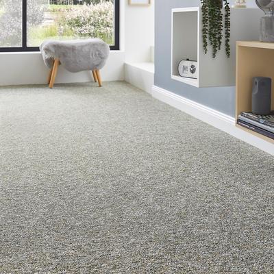 Teppichboden ANDIAMO "Gambia, Feinschlinge, Made in Belgium", grün, B:500cm H:7,2mm L:1200cm, Kunstfaser, Teppiche, meliert, Breite 400 cm oder 500 cm, strapazierfähig, pflegeleicht Image