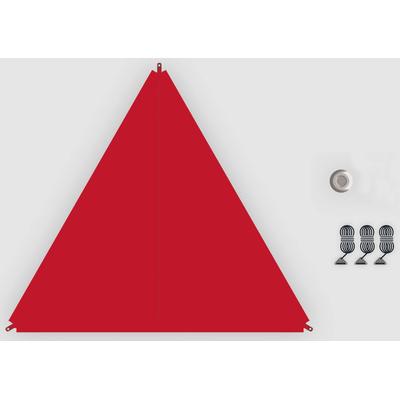 Sonnensegel BENT "Zip-Protect Canvas Single", rot (rot, rv schwarz mit rv, abdeckung), Sonnensegel, B/T: 250cm x 250cm, Polyester, B:250cm T:250cm