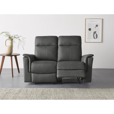 2-Sitzer HOME AFFAIRE "Southbrook", grau, B:144cm H:99cm T:92cm, Kunstleder 100% Polyurethan, Sofas, mit manueller und elektrischer Relaxfunktion Image