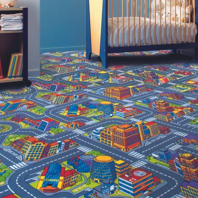 Teppichboden ANDIAMO "City, Schlinge, Made in Belgium", grau, B:400cm H:6,5mm L:450cm, Kunstfaser, Teppiche, Spielteppich, Straßenteppich, Breite 200 cm oder 400 cm, Kinderzimmer Image