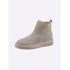 Stiefelette CASUAL LOOKS, Damen, Gr. 40, grau (taupe), Veloursleder, Glattleder, modisch, Schuhe