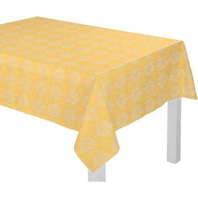Tischdecke ADAM "Romantic Puligny Light" Gr. 5, gelb (hellgelb), B:145cm L:190cm, Baumwolle, Tischdecken Image