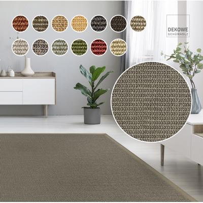 Sisalteppich DEKOWE "Mara S2 mit Bordüre Spezial", grau (platin), B:110cm H:5mm L:160cm, Sisal, Teppiche, 100% Sisal, auch als Läufer, Wohnzimmer Image