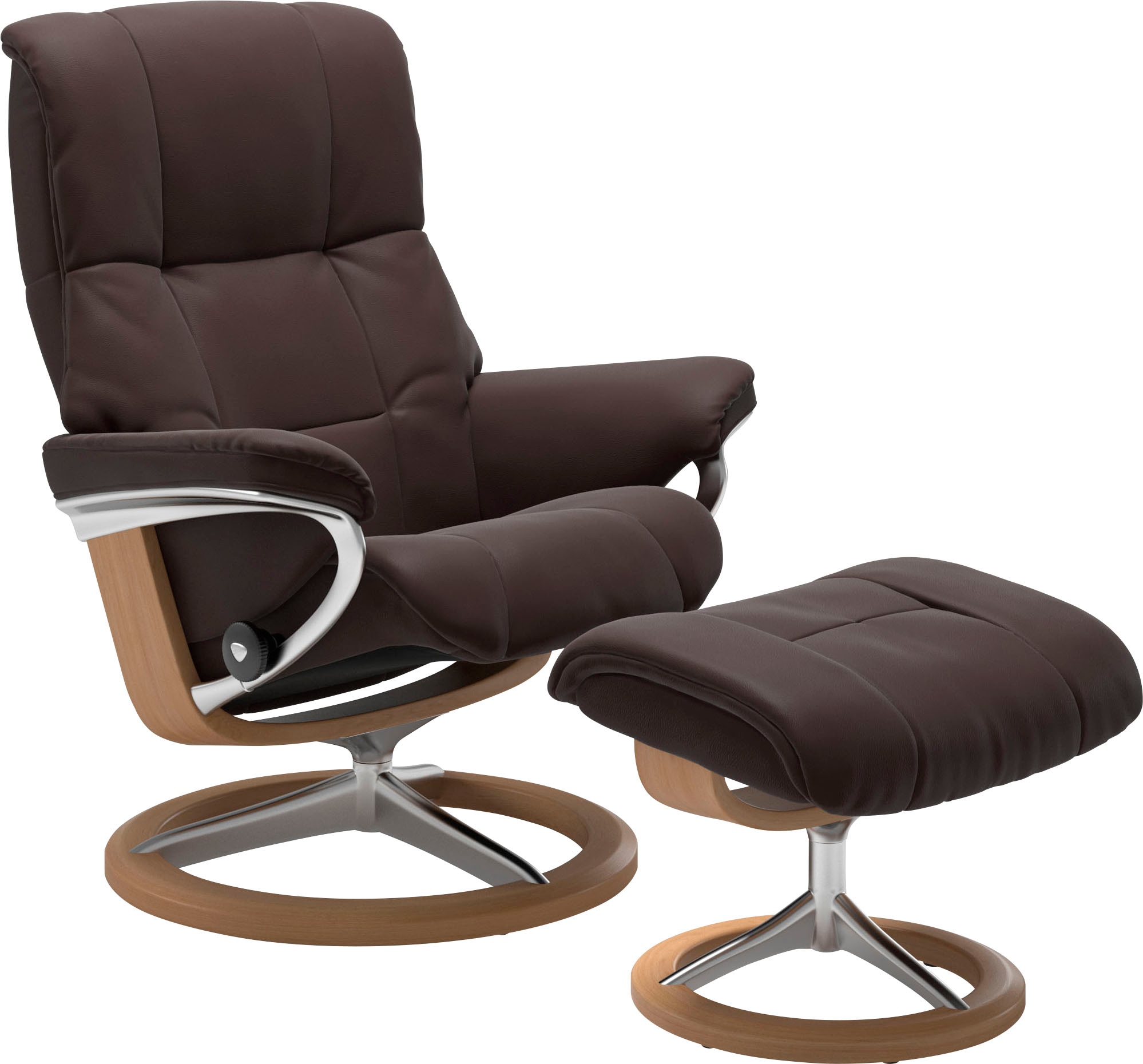Relaxsessel STRESSLESS "Mayfair", braun (chocolate paloma), B:92cm H:103cm T:79cm, Leder BATICK: BATICK ist ein leicht korrigiertes, durchgefärbtes und genarbtes Möbelleder, bei dem die meisten Unebenheiten und Spuren in der Regel entfernt...