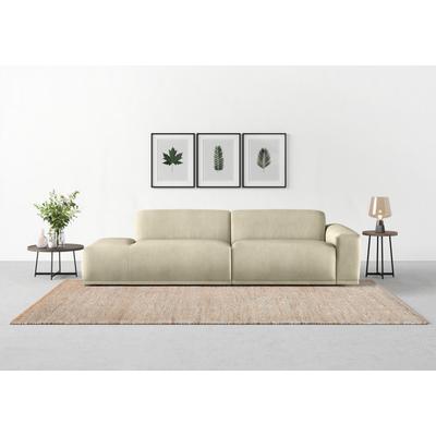 Big-Sofa TRENDMANUFAKTUR "Braga, mit hochwertigem Kaltschaum, Megasofa, in Cord erhältlich", silber (silber lining), B:277cm H:72cm T:107cm, 100% Polyester, Sofas, modernes Big-Sofa, Couch mit hohem Sitzkomfort, 277/72/107 cm (B/H/T)