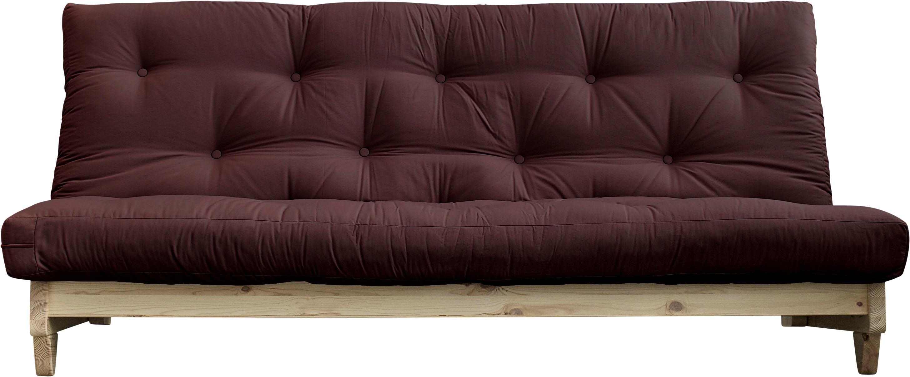 Schlafsofa KARUP DESIGN "Fresh", braun, Gestell natur, Sofas, inkl. Futonmatratze