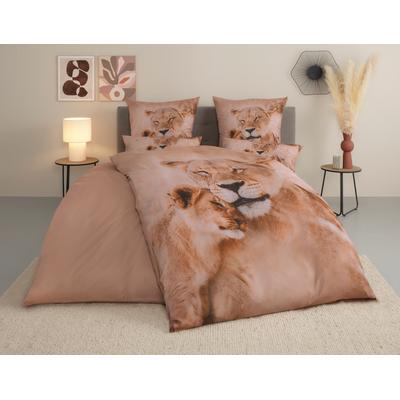Bettwäsche OTTO HOME "Lyki", löwe, B/L: 135cm x 200cm, , Microfaser, B/L: 40cm x 80cm, Microfaser, Obermaterial: 100% Polyester, Bettwäsche, ab Größe 135x200 cm, 100% Polyester, Katze, Pferd, Löwe, Pinguin Image