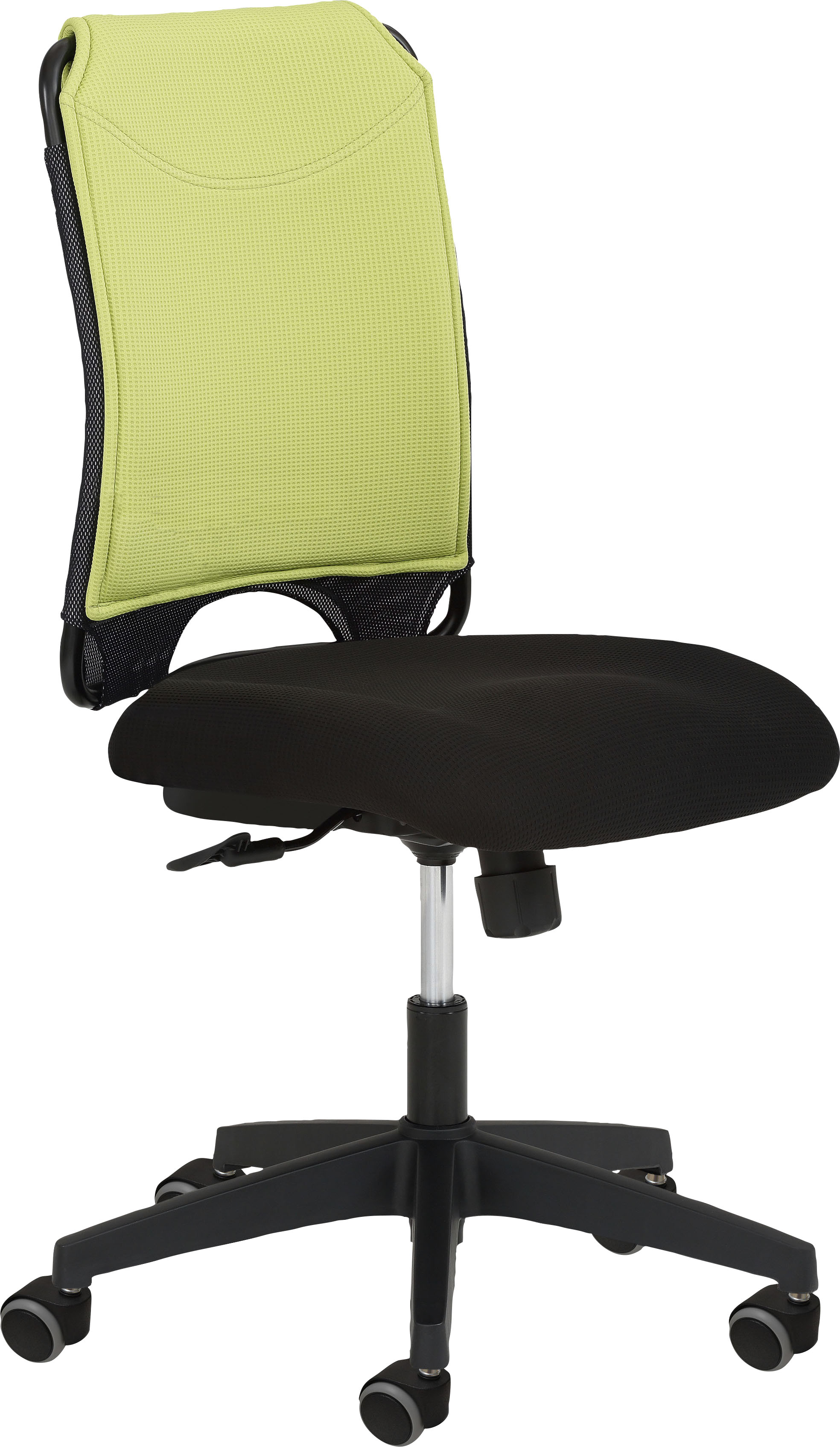 Drehstuhl MAYER SITZMÖBEL "2333", grün (grün, schwarz), B:64cm H:98cm T:64cm, Stühle, Bürodrehstuhl