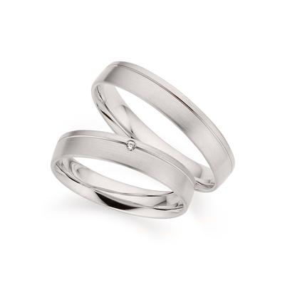 Trauring PHÖNIX "Schmuck Geschenk Silber 925 Trauring Ehering LIEBE versch. Varianten" Gr. 63, silber (silberfarben), Fingerringe, Damen, 63, ohne Brillant, Silber 925 (Sterlingsilber), 4mm, Made in Germany - wahlweise mit oder ohne Brillant Image