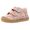 Lauflernschuh NATURINO "Amur", Kinder, Gr. 23, rosa, Veloursleder, geblümt, Schuhe, Barfußschuh, Klettschuh mit Blumenprint, Größenschablone zum Download