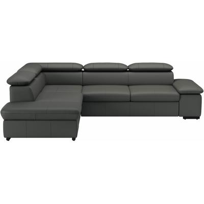 Ecksofa SIT & MORE "Alcudia L-Form", grau (anthrazit), B:272cm H:73cm T:226cm, Sofas, mit Armteilverstellung, optional Kopfteilverstellung und Bettfunktion Image