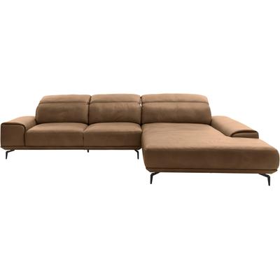 Wohnlandschaft MUSTERRING "MR 2490", beige (fango, s), B:342cm T:207cm, Sofas, Fuß Schwarz, Sitzhöhe 46cm, wahlweise mit Funktionen, Maße 342x207 cm Image