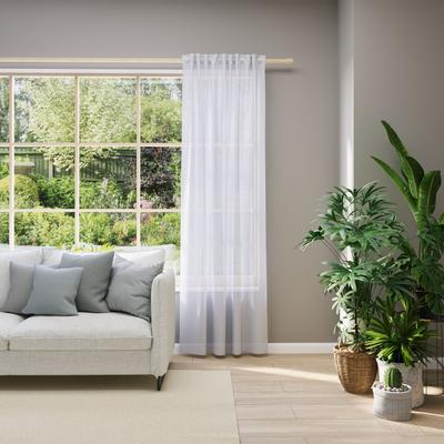 Vorhang nach Maß NEUTEX FOR YOU "EVA", weiß, B:350cm H:280cm, Obermaterial: 100% Polyester, Gardinen nach Maß, Uni-Voile mit elegantem Glanz Image