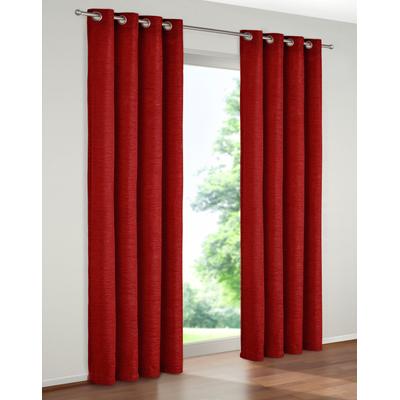 Vorhang WIRTH "Trondheim 234 g/m²" Gr. 2, rot, B:132cm H:160cm, Chenille, Polyacryl, Gardinen Image