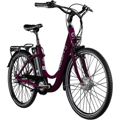 E-Bike AGON "Axis" Gr. 48, lila (lila violet), E-Bikes, 46cm, 26 Zoll (66,04cm), Pedelec, Elektrofahrrad für Damen u. Herren