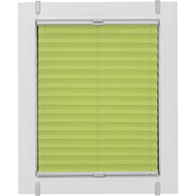 Plissee SUNLINES "One Size Style Crepe", grün (grün, grau, grau), B:75cm H:190cm, Obermaterial: 85% Polyester, 15% sonstige Fasern, Plissees, Zubehörfarbe grau, zum Klemmen Image