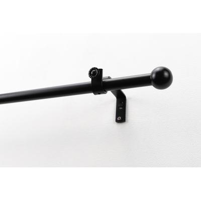 Gardinenstange GARESA "BOLTI mit offenem Träger", schwarz, L:320cm Ø:16mm, Metall, Gardinenstangen, Vorhanggarnitur, verlängerbar, Wandmontage, ohne Ringe Image