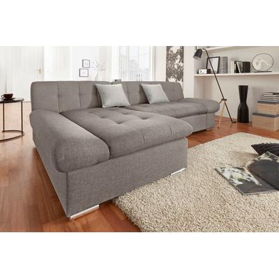 Ecksofa TRENDMANUFAKTUR "Reggae II, moderne Optik, Armteilverstellung, B/T 237/156cm, L-Form", braun (tan), B:237cm H:78cm T:156cm, Struktur (100% Polyester), Luxus-Microfaser (100% Polyester), Struktur fein ( 100% Polyester), Sofas, wahlweise mit... Image