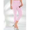 Stretch-Hose CASUAL LOOKS, Damen, Gr. 50, Normalgrößen, rosa (rosé), 72% Viskose, 25% Polyamid, 3% Elasthan, unifarben, 7/8-Länge, Hosen