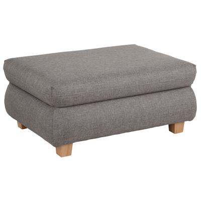 Hocker HOME AFFAIRE "Nika", silber, B:93cm H:40cm T:69cm, Struktur fein (100% Polyester), 100%Polyester/ 85%Polyester+15% Polyacryl Melrose/Struktur, Hocker, passend zur Serie, auch in Cord Image