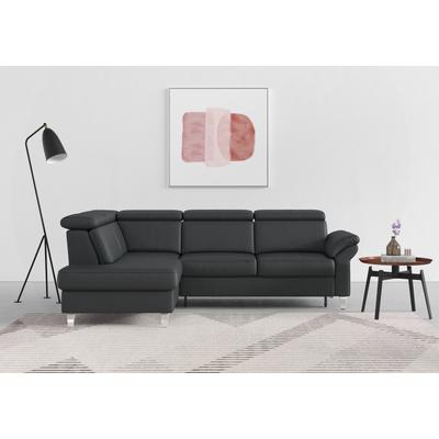 Ecksofa SIT & MORE "Arngast L-Form", schwarz, B:245cm H:84cm T:194cm, Sofas, inklusive Kopfteilverstellung und Federkern Image