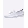 Schnürschuh HEINE, Damen, Gr. 43, weiß, Leder, Leder, sportlich, Schuhe