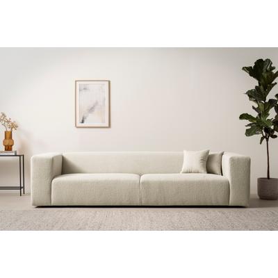 3-Sitzer ANDAS "BAKELS, Couch in Cord oder Boucle-Stoff, Sofa im modernen Design", beige (hellbeige), B:275cm H:66cm T:101cm, Sofas, bequemer Sitzkomfort,in 2 Stoffen und 8 Farben lieferbar Image