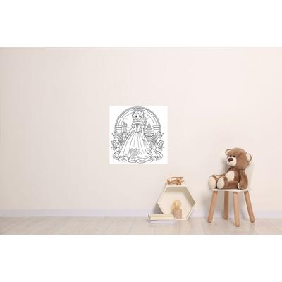 Wandsticker QUEENCE "Prinzessin", weiß, B:45cm, Vinyl, Wandtattoos, DIY-Wandsticker zum Bemalen Image