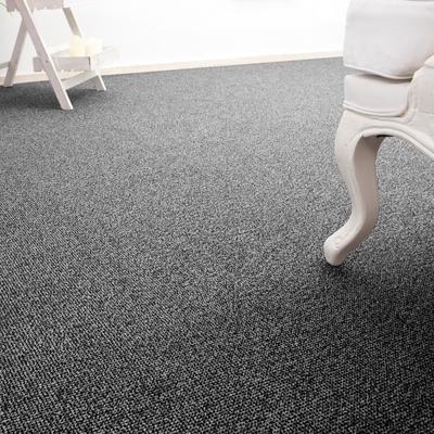Teppichboden ANDIAMO "Carlos, Feinschlinge, Made in Netherlands", grau (anthrazit), B:400cm H:6,5mm L:250cm, Polypropylen, Teppiche, melierte Optik, Breite 400 cm oder 500 cm, strapazierfähig Image