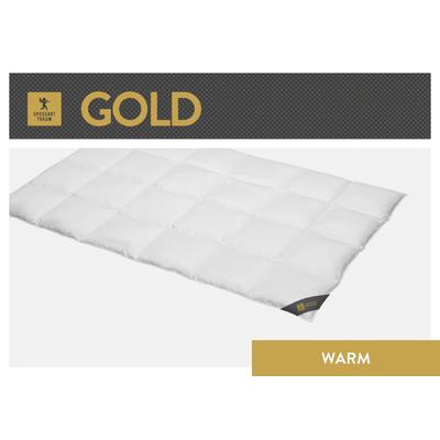 Gänsedaunenbettdecke SPESSARTTRAUM "Gold", weiß, B:240cm L:220cm, Bezug: 100% Baumwolle. Füllung: 100% Gänsedaunen, Bettdecken, hergestellt in Deutschland, allergikerfreundlich Image