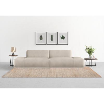 Big-Sofa TRENDMANUFAKTUR "Braga, toller Sitzkomfort, Designsofa", grau (dove), B:300cm H:72cm T:107cm, 100% Polyester, Sofas, in moderner Optik, mit hochwertigem Kaltschaum Image