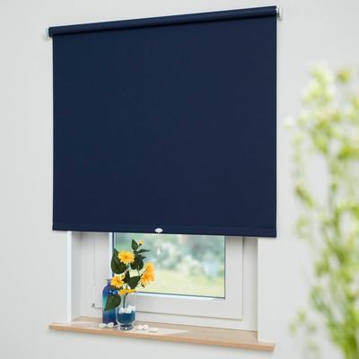 Springrollo LIEDECO "Uni" Gr. 12, blau (dunkelblau), B:182cm H:180cm, Polyester, Metall, Rollos, Verdunkelung Image