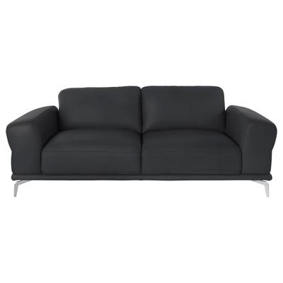 2,5-Sitzer W.SCHILLIG "montanaa", schwarz (schwarz z59), B:212cm H:78cm T:94cm, Sofas, mit Metallfüßen in Chrom glänzend, Breite 212 cm Image