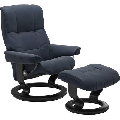 Relaxsessel STRESSLESS "Mayfair", blau (oxford blau paloma), B:79cm H:101cm T:73cm, Leder BATICK: BATICK ist ein leicht korrigiertes, durchgefärbtes und genarbtes Möbelleder, bei dem die meisten Unebenheiten und Spuren in der Regel entfernt wurden.,... Image
