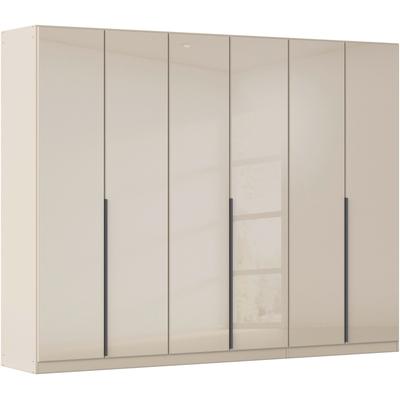Drehtürenschrank RAUCH "Kleiderschrank Kleiderschränke Schrank Garderobe AGORDO mit Glasfront", beige, glas beige (champagner), B:271cm H:210cm T:54cm, Holzwerkstoff, Schränke, durchdachte Innenausstattung, in 7 Breiten und 2 Höhen MADE IN GERMANY,... Image