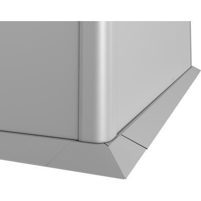 Beetumrandung BIOHORT "B130923", silber (silberfarben, metallic), Metall, Beeteinfassungen, Mähkante für Hochbeet BxT: 150x50 cm Image