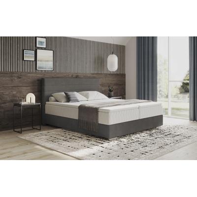 Boxbett MR. COUCH "Stratus 2", braun (aqua clean pascha 412 rock), B:187cm L:211cm, 64% Polyester / 36% Baumwolle, Komplettbetten, Boxspringbett, inkl. Bettkasten und Matratze Image