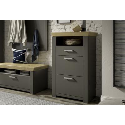 Schuhkommode "GA 16", grau (grau anthrazit, eiche artisan), B:74,5cm H:108,2cm T:42,2cm, Spanplatte, SET ONE BY MUSTERRING, Sideboards Image