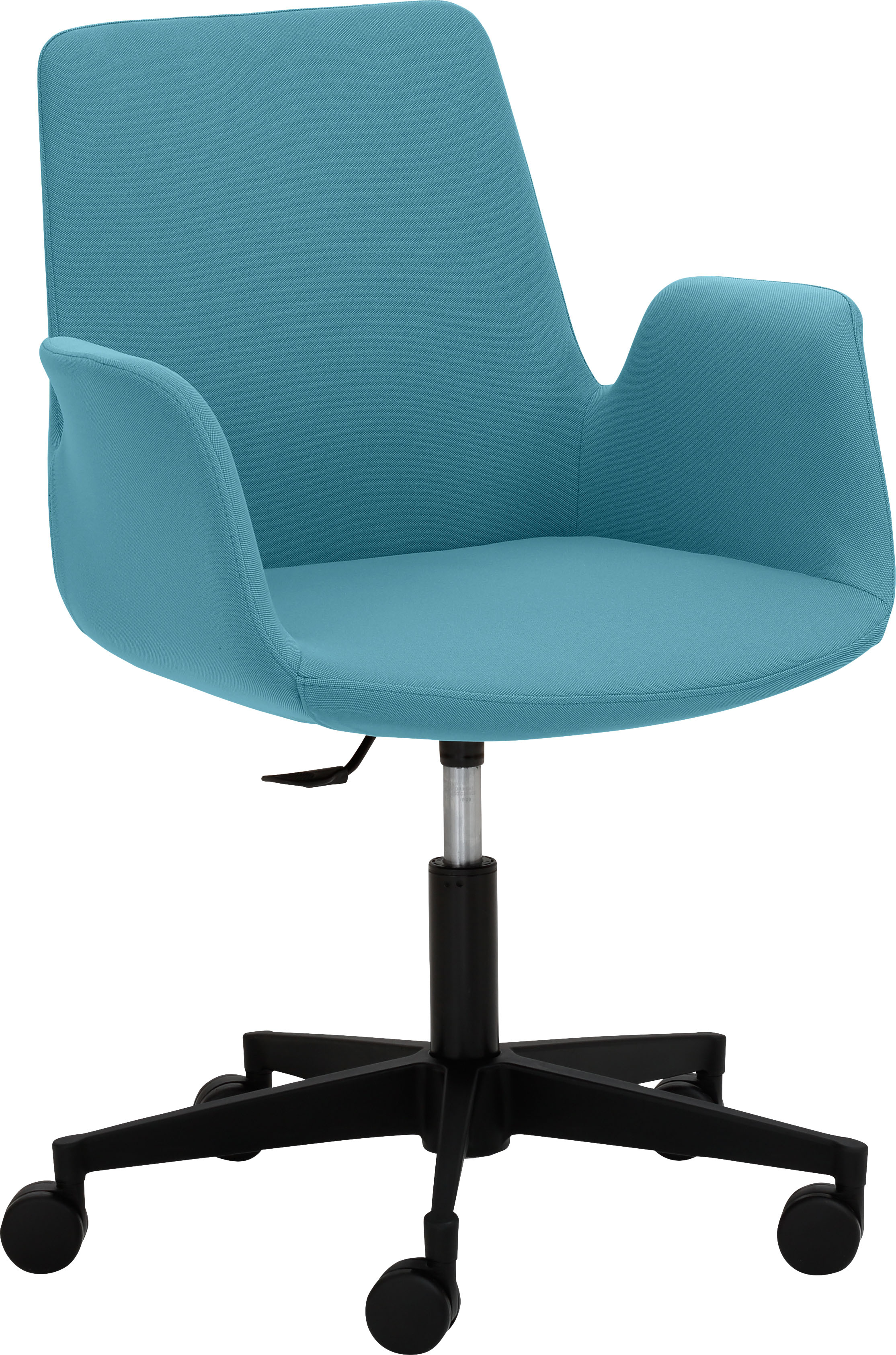Bürostuhl MAYER SITZMÖBEL "Sessel myHELIOS", blau (türkis, schwarz), B:65cm H:82cm, Stühle, Bürostuhl