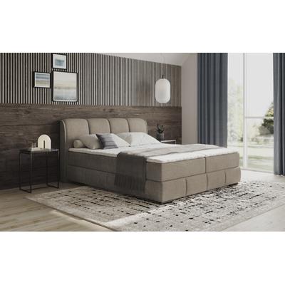 Boxbett MR. COUCH "Bethany mit Bettkasten, inkl. Matratze", grau (dolce 4 taupe), B:196cm L:223cm, Komplettbetten, Topper und Zierkissen, in verschiedenen Härtegraden verfügbar Image