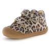 Lauflernschuh NATURINO "Cocoon", Kinder, Gr. 24, braun, taupe leo, Veloursleder, animal-print, modisch, Schuhe, Klettschuh, Babyschuh mit Leo-Muster, Größenschablone zum Download