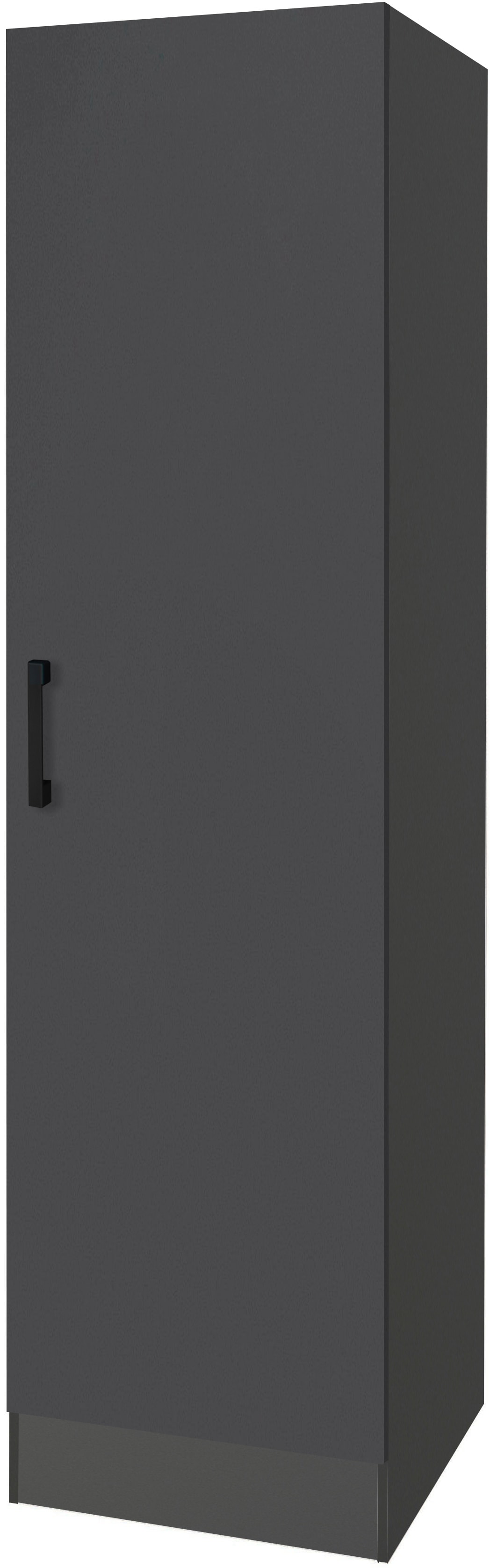 Seitenschrank KOCHSTATION "KS-Toronto", schwarz (anthrazit, grafitgrau), B:50cm H:200cm T:60cm, Holzwerkstoff, Schränke, Seitenschrank Image