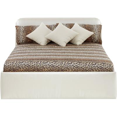Polsterbett, beige (creme), B:108cm L:210cm, Bezug Bett: Kunstleder, Bonnell-Federkernmatratze: 51% Polypropylen, 39% Polyester, 10% Baumwolle, Kaltschaummatratze: 100% Polyester, Bezug abnehm- und waschbar bis 60u00b0C, WESTFALIA SCHLAFKOMFORT,... Image