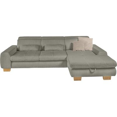 Ecksofa "SO 3400 Sitzhöhe 47cm oder 49cm, Sitztiefe verstellbar, B/T: 307/195cm", grün (lind), B:307cm H:84cm T:195cm, 88% Polyester, 12% Polyamid, SET ONE BY MUSTERRING, Sofas, whlw. mit Funktion, Kaltschaum, in Cord, lind, Sitzhöhe 47 Image