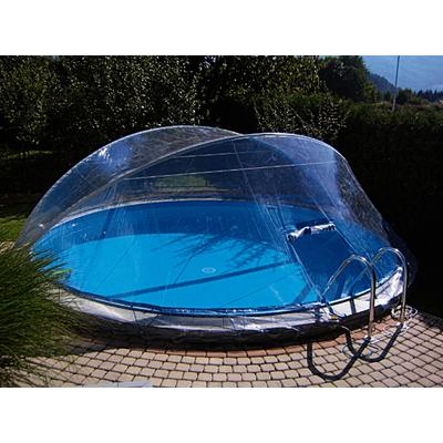 Poolverdeck CLEAR POOL "Cabrio Dome", transparent, B:350cm H:145cm T:350cm, Polyvinylchlorid (PVC), Verdecke, in verschiedenen Größen Image